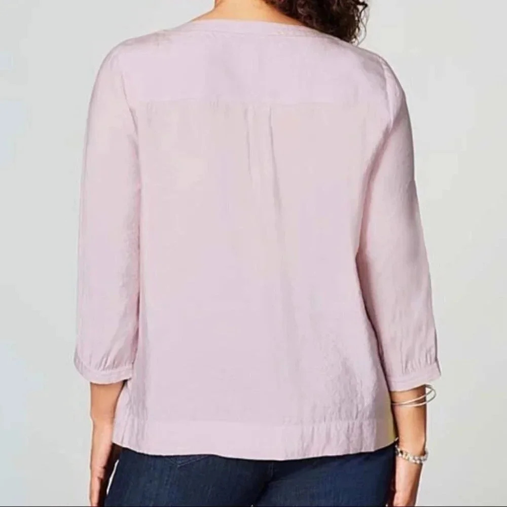 NWT J. Jill Pale Orchid Square-Neck Top Size XS - Picture 4 of 8
